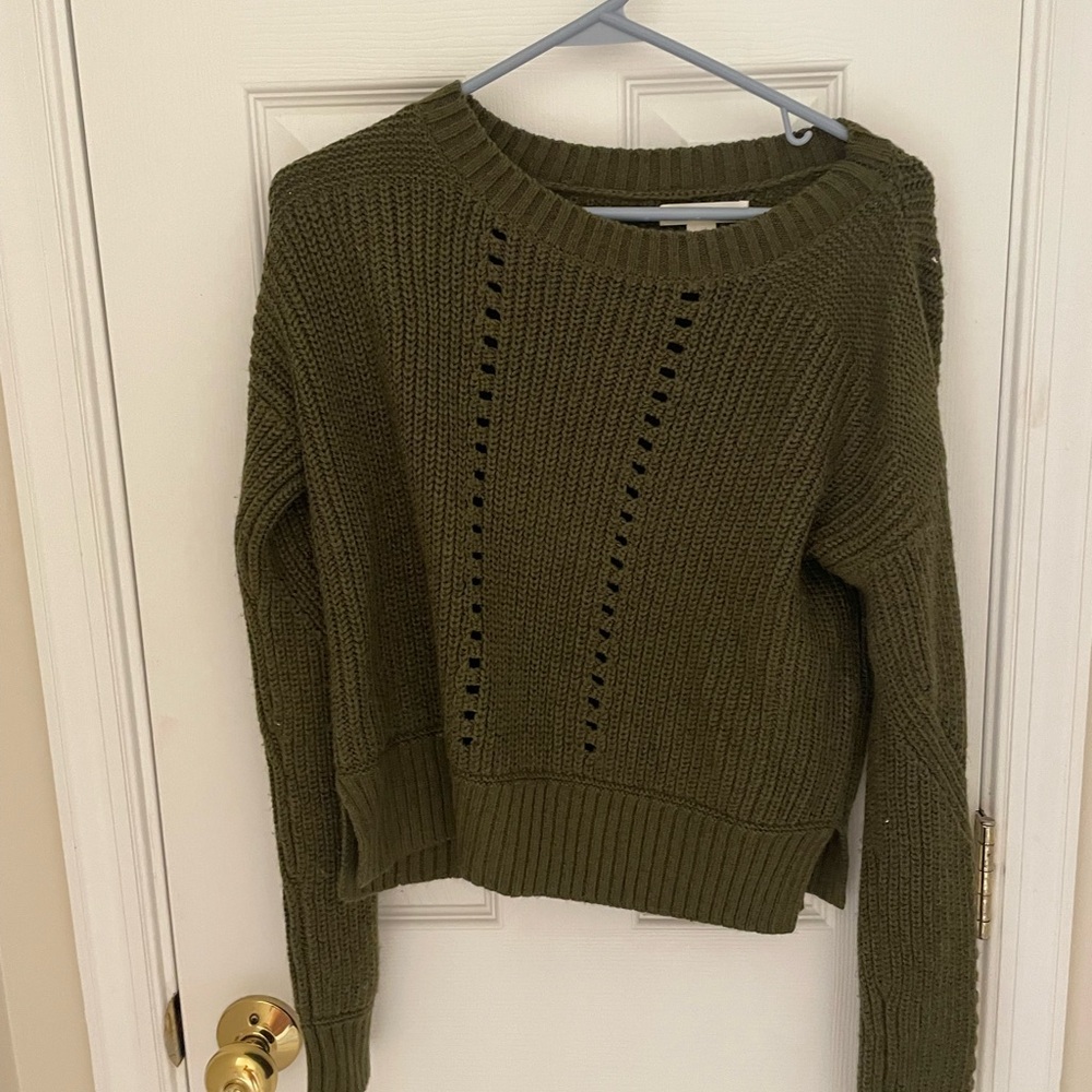 Aeropostale Green Cropped Sweater